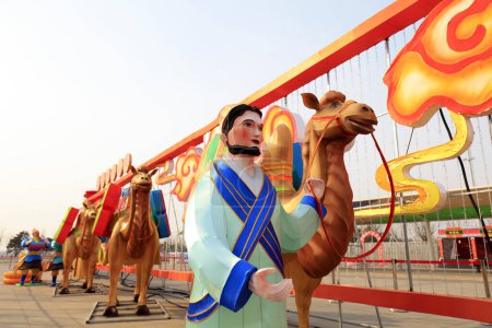 Foto de Figura tirando de camello modelin - Imagen libre de derechos