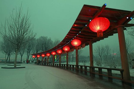 Téléchargez les photos : Nuit au parc, Chine - en image libre de droit
