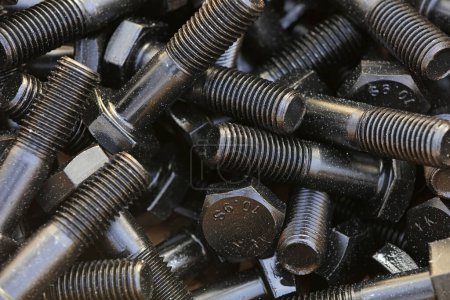 Photo for Screws stacked together closeup of photo - Royalty Free Image