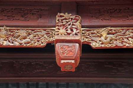 Photo for Shanghai, China - May 31, 2018: Woodcarving architectural landscape in Yu Garden, Shanghai, China - Royalty Free Image