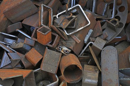 Photo for Metal scraps are stacked together. - Royalty Free Image