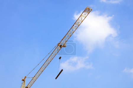Photo for The tower crane is on the construction site. - Royalty Free Image