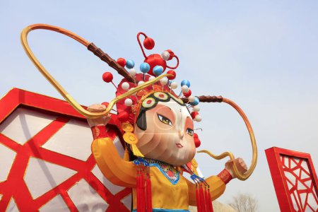 Photo for Peking Opera Opera lantern shap - Royalty Free Image