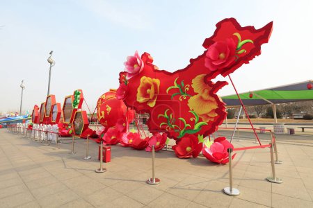 Photo for Lantern of China's map modelin - Royalty Free Image