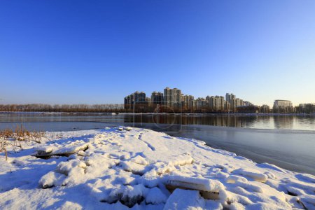 Photo for City park snow scene, tangshan, China - Royalty Free Image