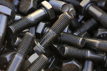Photo for Screws stacked together closeup of photo - Royalty Free Image