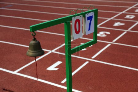 Photo for Scoreboard and bells at the scene of the game - Royalty Free Image