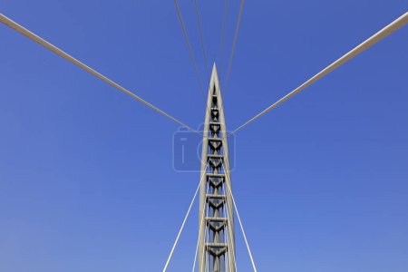 Photo for Steel beam and cable-stayed cabl - Royalty Free Image