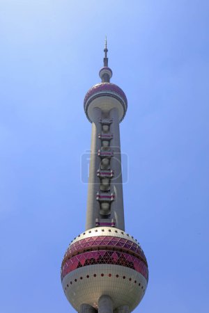 Photo for Shanghai, China - June 1, 2018: Architectural landscape of Oriental Pearl TV Tower, Shanghai, China - Royalty Free Image
