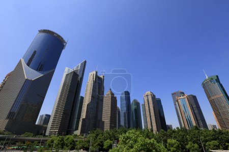 Photo for Shanghai, China - June 1, 2018: Architectural scenery of Lujiazui in Pudong, Shanghai, Chin - Royalty Free Image
