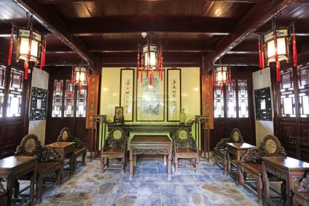 Photo for Shanghai, China - June 2, 2018: China's traditional interior decoration in Yu Garden,Shanghai,China - Royalty Free Image