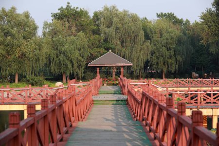 Téléchargez les photos : Paysage architectural classique chinois, comté de Leting, province du Hebei, Chine - en image libre de droit