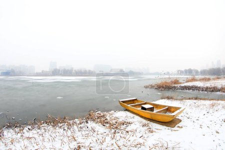 Photo for Natural scenery of rivers in winter, North China - Royalty Free Image