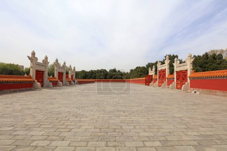 Photo for Architectural scenery of Qing Dynasty in Ditan Park, Beijing, China - Royalty Free Image