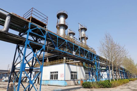 Foto de La planta de producción de biodiésel se encuentra en una fábrica. - Imagen libre de derechos