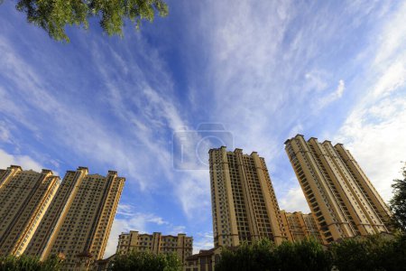 Photo for High rise buildings under the blue sky - Royalty Free Image