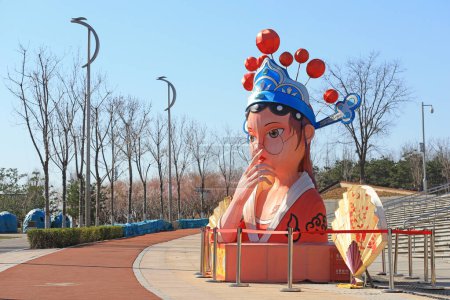 Foto de Esculturas de antiguas damas chinas en el parque, norte de China - Imagen libre de derechos