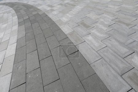 Photo for Roads paved with grey floor tiles - Royalty Free Image