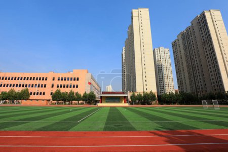 Foto de Paisajes de construcción de terrenos deportivos, norte de China - Imagen libre de derechos