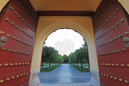 Photo for Beijing, China - October 4, 2020: Architectural landscape of glazed gate in Taimiao Temple of Beijing - Royalty Free Image