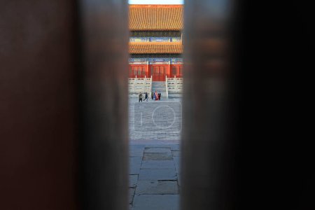 Téléchargez les photos : Pékin, Chine - 4 octobre 2020 : Paysages architecturaux du temple Taimiao à Pékin - en image libre de droit