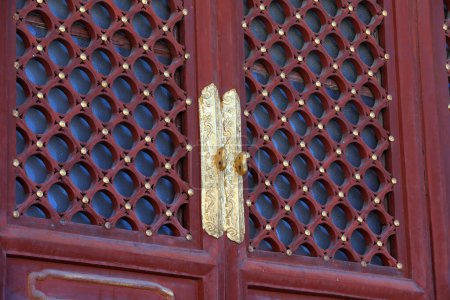 Photo for Classical wooden window lattice in the temple of heaven, Beijing - Royalty Free Image