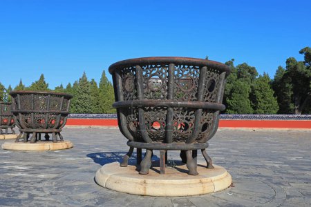 Photo for Architectural landscape of iron stove in the temple of heaven, Beijing, China - Royalty Free Image