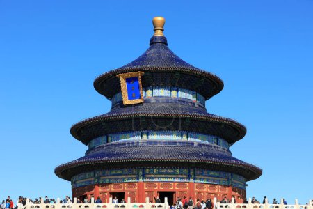 Téléchargez les photos : Pékin, Chine - 5 octobre 2020 : Paysage architectural traditionnel chinois dans le temple du ciel, Pékin - en image libre de droit