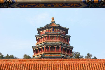 Photo for Beijing, China - October 6, 2020: The architectural landscape of foxiangge is in the summer palace, Beijin - Royalty Free Image