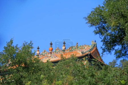 Photo for Beijing, China - October 6, 2020: The scenery of ancient Chinese architecture in Beijing Summer Palac - Royalty Free Image