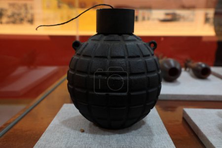 Photo for Anti tank mines in a museum, North China - Royalty Free Image