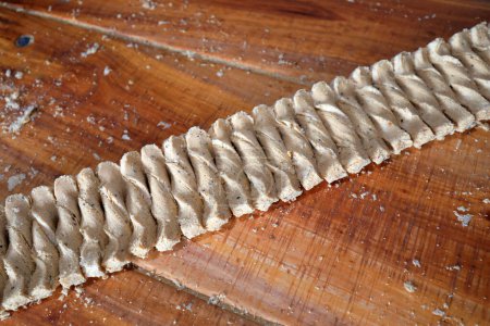 Photo for Peanut crunchy candy on the chopping board - Royalty Free Image