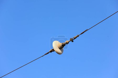 Photo for Power transmission equipment in blue sky background - Royalty Free Image
