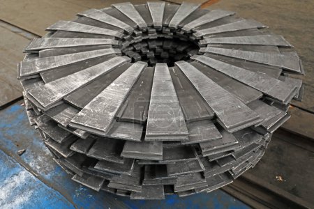 Foto de Piezas de acero fuertes en una fábrica, norte de China - Imagen libre de derechos