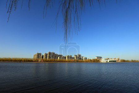 Téléchargez les photos : Paysage architectural de Waterfront City, Chine du Nord - en image libre de droit