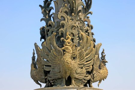 Tangshan City - May 16: phoenix sculpture in a park on May 16,2016, tangshan city, hebei province, China