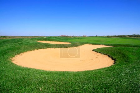 Golfplatz Landschaft, Nahaufnahme von Foto
