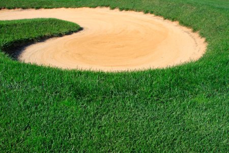 golf course landscape, closeup of photo