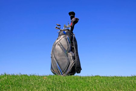golf bag, closeup of photo