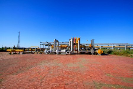 Raffinerie Pipeline-Anlagen, Nahaufnahme von Foto