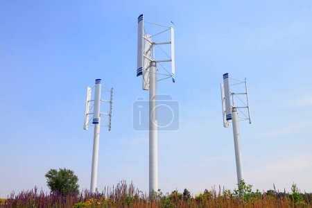 Vertical axis wind turbine in Inner Mongolia, Chin