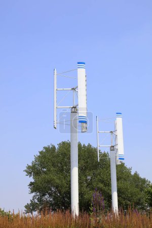 Vertical axis wind turbine in Inner Mongolia, Chin