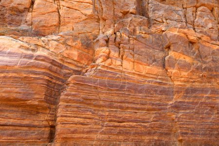 Horizontal bedding structure of rock