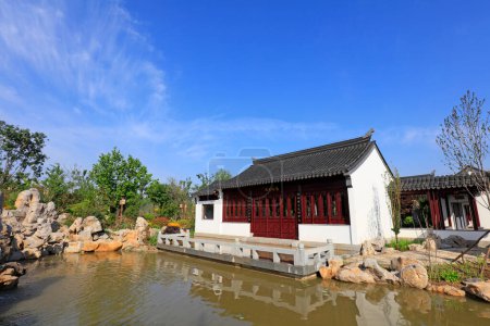 Le paysage du parc South Lake à Tangshan 