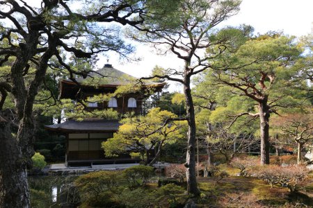 Photo for Ginkaku-ji or Temple of the Silver Pavilion, in the historic city of Kyoto in Japan. - Royalty Free Image