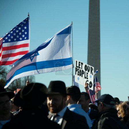 Photo for Jewish Americans and their allies participated in the March for Israel in Washington DC on November 14, 2023 to show support for Israel in its war against Hamas. - Royalty Free Image