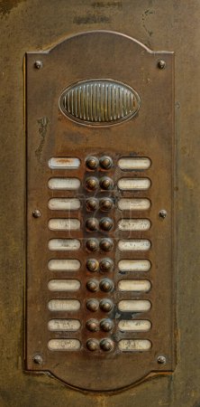 Photo for Old vintage door bell with intercom - Royalty Free Image