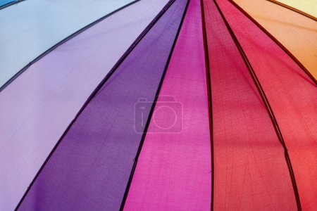 Photo for Rainbow spectrum multicolored background of an umbrella - Royalty Free Image