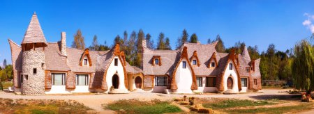 Photo for Clay Castle of the Fairy Valley in Porumbacu de Sus, Romania - Royalty Free Image
