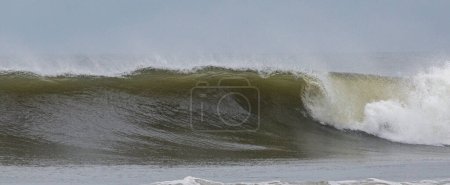 Photo for Large wave off the coawt of Gilgo Beach due to hurricane Franklin offshore. - Royalty Free Image